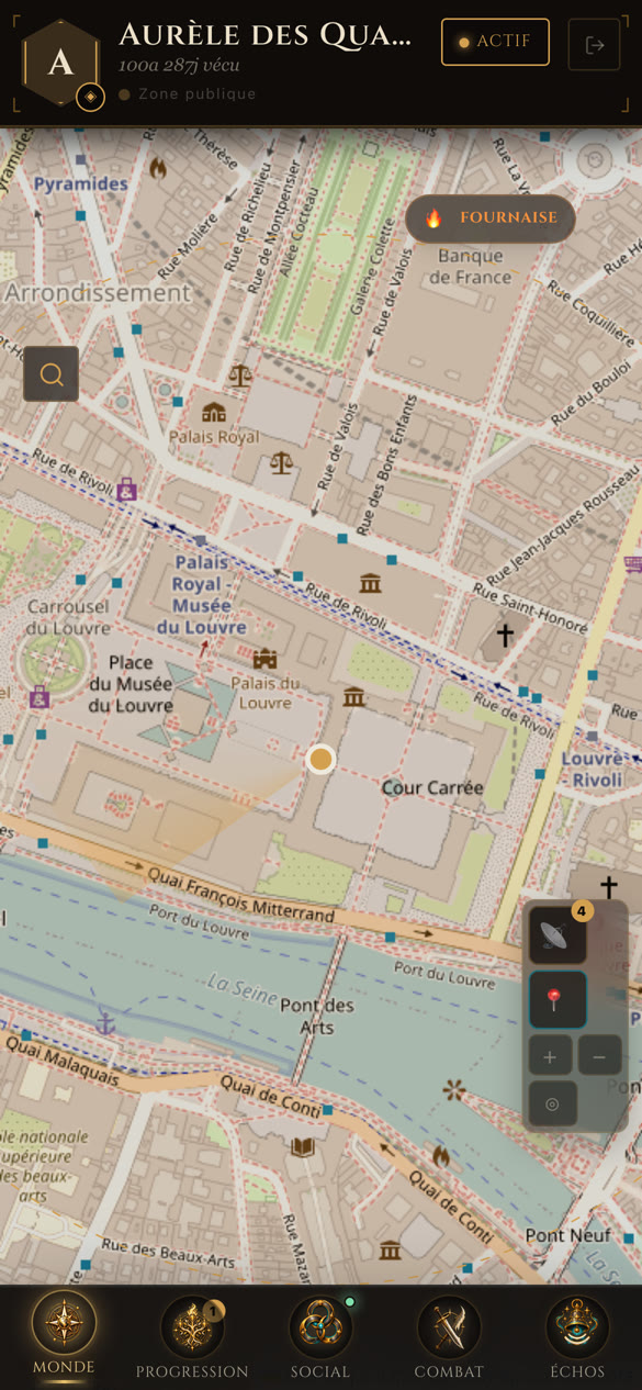 La carte de Severborn sur téléphone